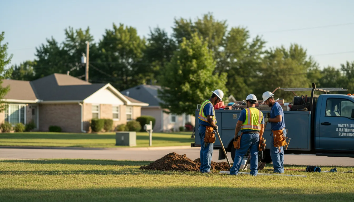 Residential water line and bathroom plumbing service in Wildrose, ND